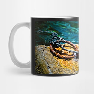 Rusty ring by the jetty Mug